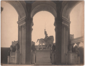 Lafayette statue and dome of the Palace of Fine Arts